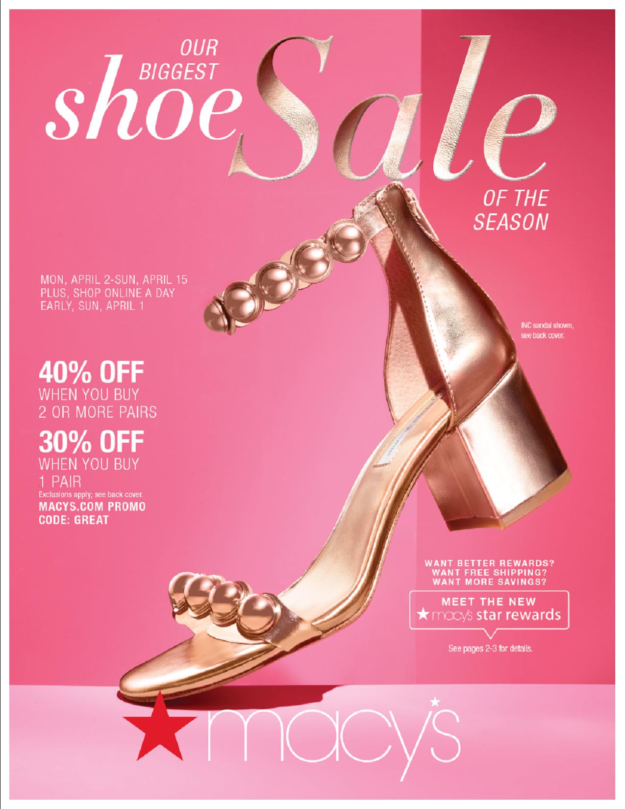 macy's online shoe sale