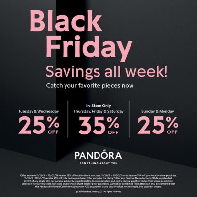 Pandora Black Friday 2019