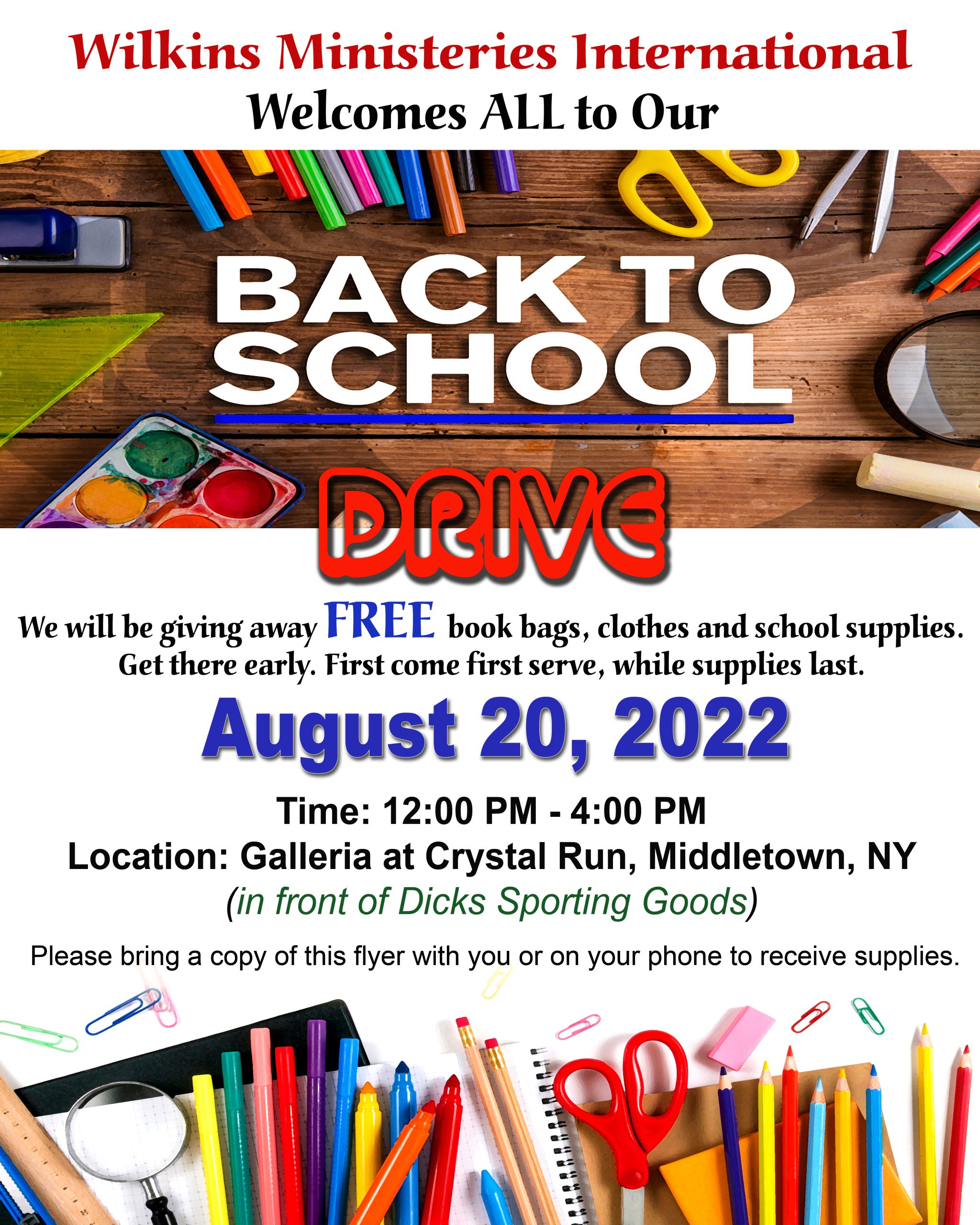 Back to School Drive 2022y