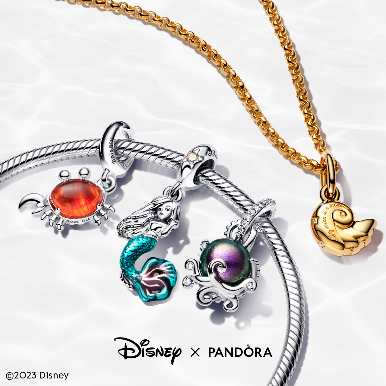 Pandora Campaign 99 Carry a piece of your favorite story with our latest collection inspired by the fearless mermaid Ariel from Disneys The Little Mermaid . EN 1280x1280 1
