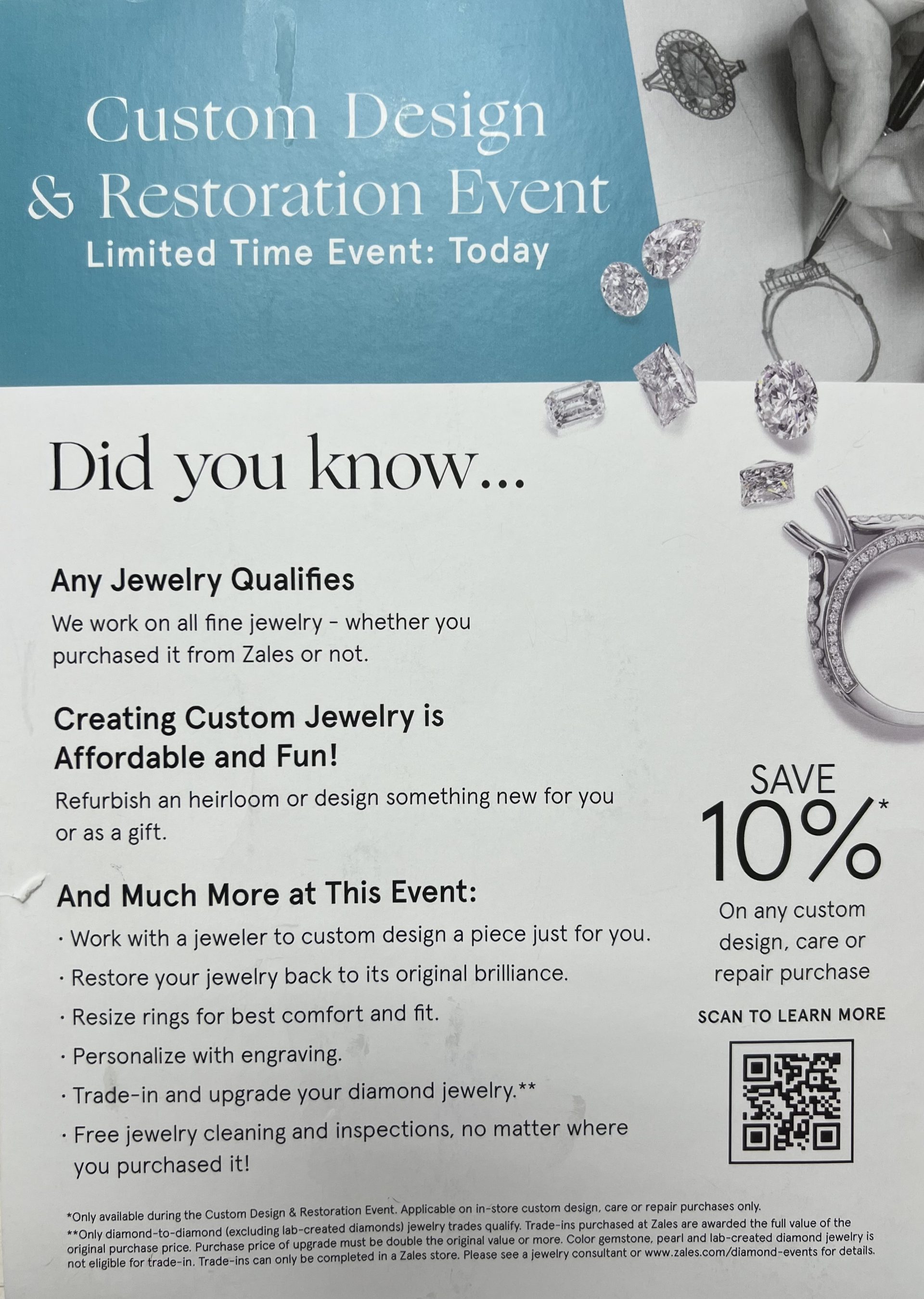 Zales Custom Design & Restoration Event Galleria at Crystal Run