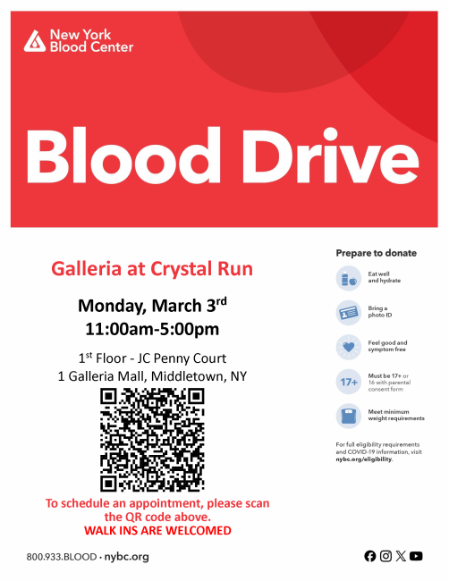 Galleria at Crystal Run March 2025 Flyer