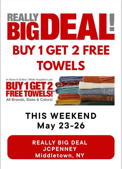 jcp towel sale
