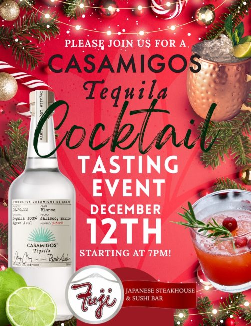 Red Green Christmas Party Invitation Flyer 2