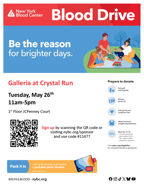Galleria at Crystal Run May flyer