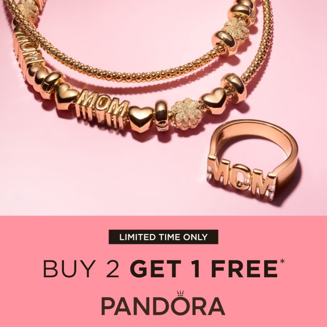 Pandora Campaign 205 Enjoy our Buy 2 Get 1 Free offer at Pandora! EN Image Set 1 1280x1280