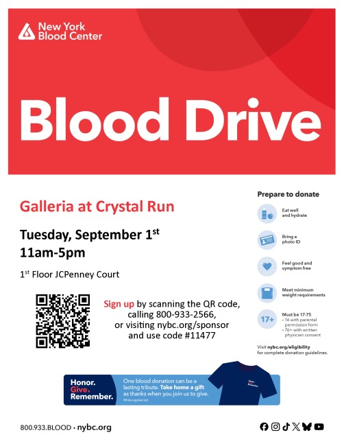 Galleria at Crystal Run september flyer